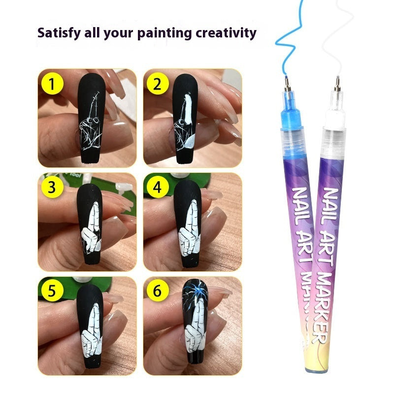 Nail Art Graffiti Pen 12 Colors.
